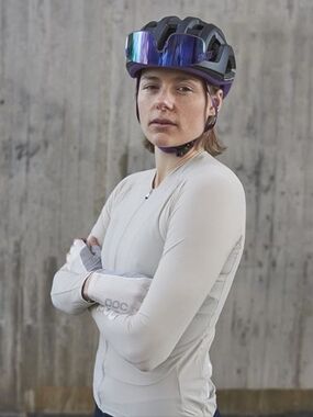 POC Women's Long Sleeve Cycling Jersey - Off White